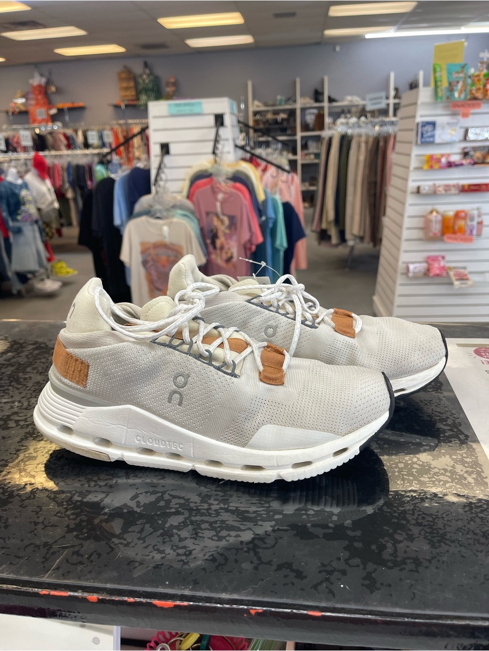 On Running Beige and Tan Cloudswift Sneakers